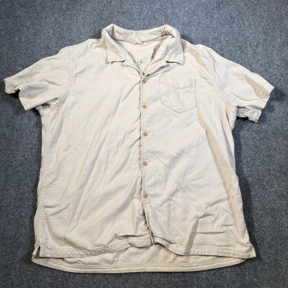 Birddogs New Tech Linen Blend Shirt Mens XXL Tan Casual Stretch